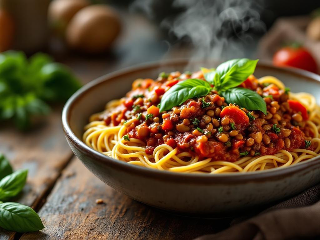 Vegane Linsen-Bolognese