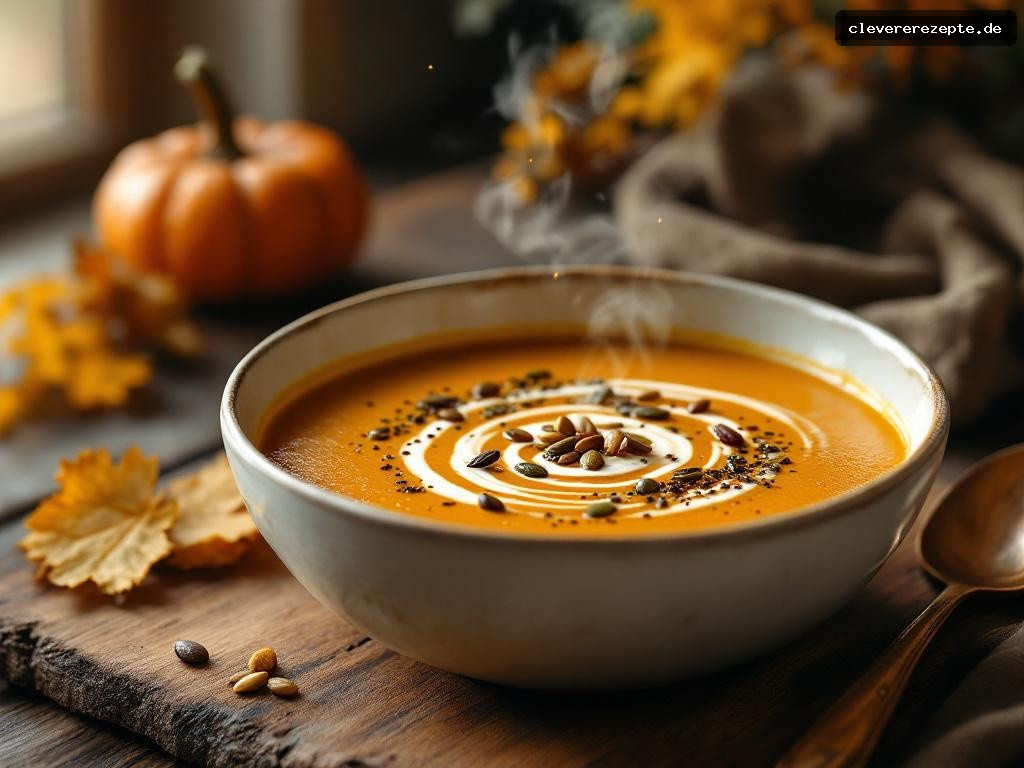 Kürbiscremesuppe mit Ingwer