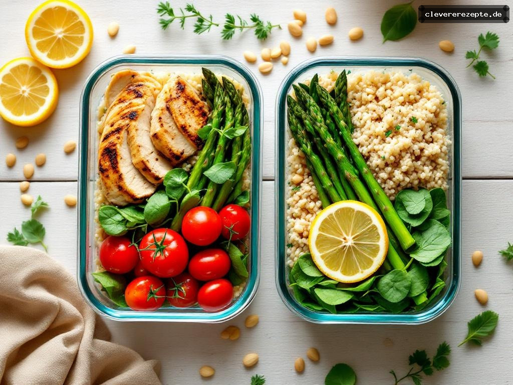 Frühlings-Meal-Prep: Spargel, Quinoa & Zitronen-Hähnchen