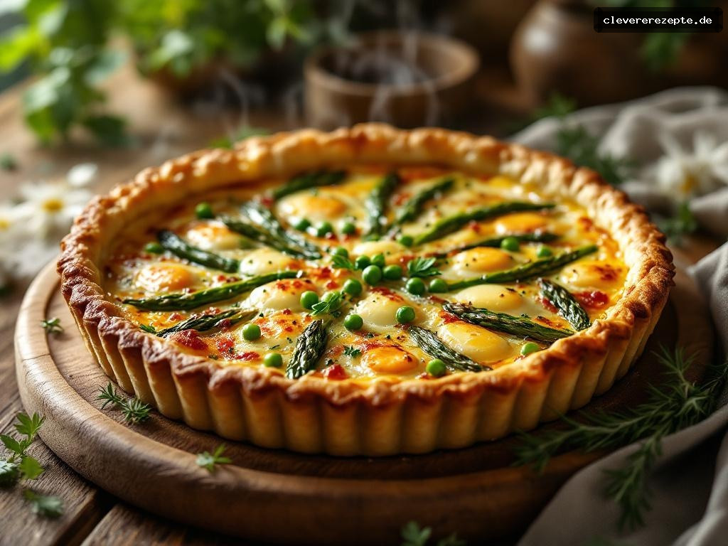 Knusprige Frühlingsgemüse-Quiche im Airfryer