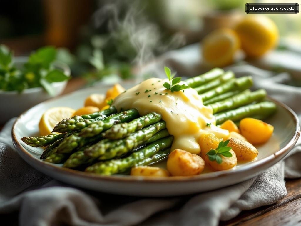 Grüner Spargel mit Sauce Hollandaise