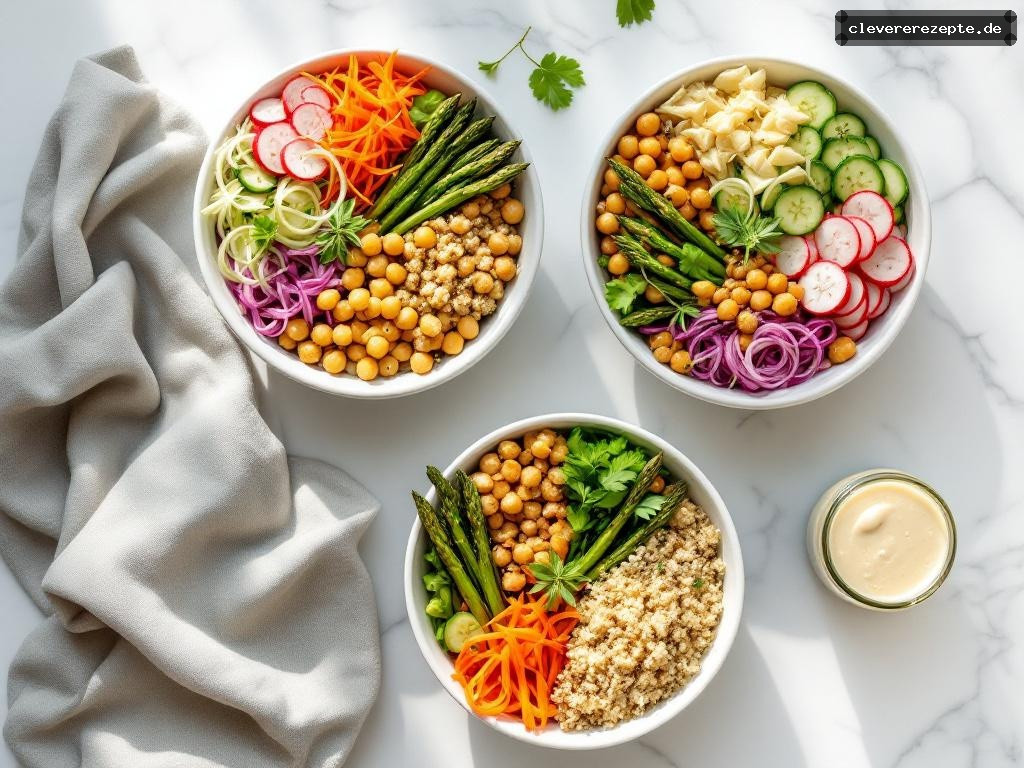Frühlingshafte Meal-Prep-Bowl mit Spargel & Tahini