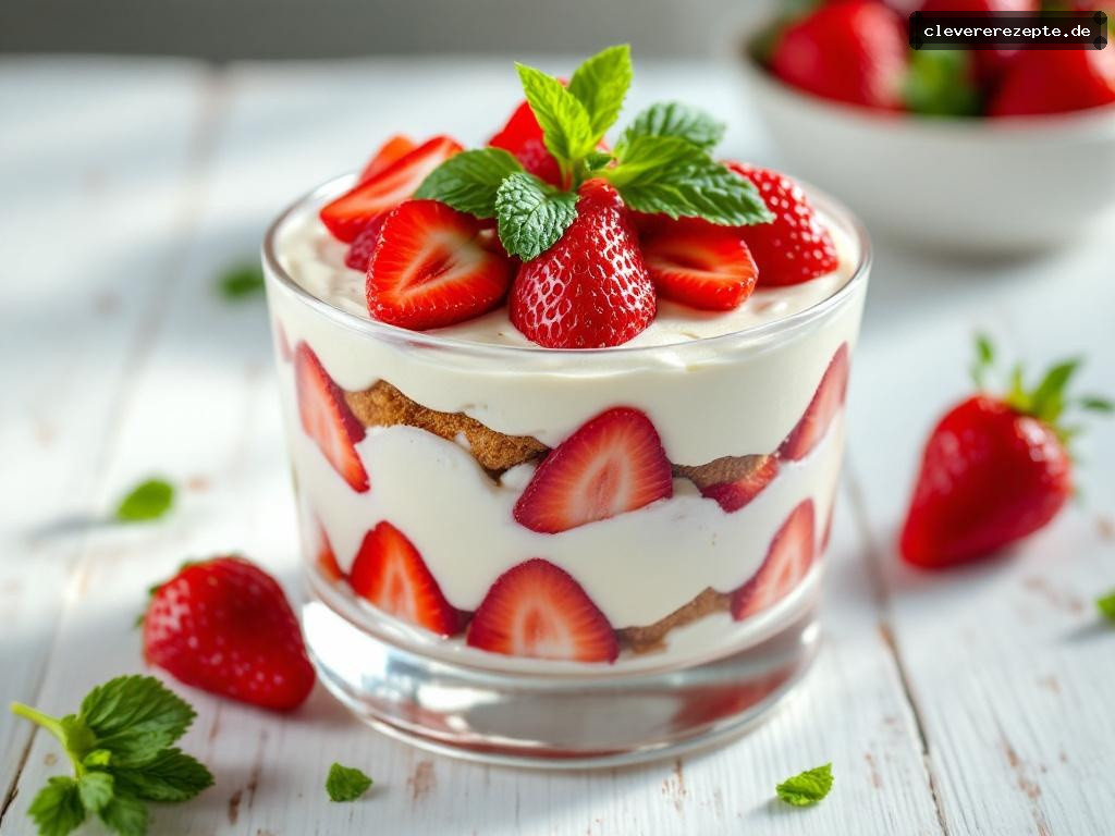 Erdbeer-Tiramisu mit Limettencreme