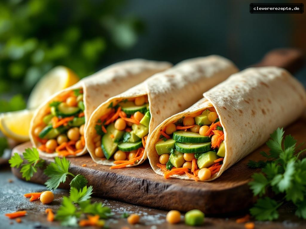 Meal-Prep-Wraps mit Kichererbsen & Avocado