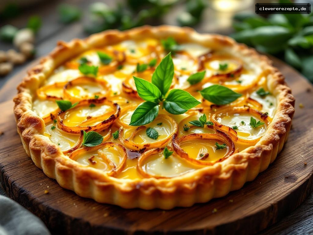 Bärlauch-Ricotta-Tarte mit karamellisierten Frühlingszwiebeln