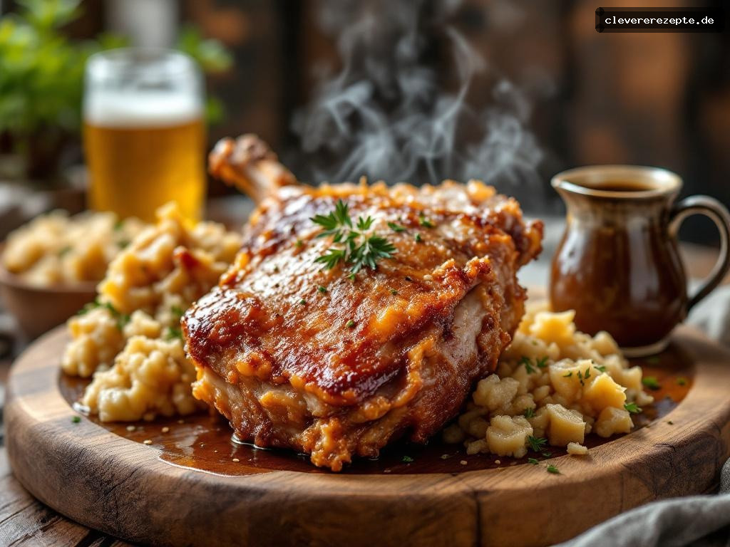 Schweinshaxe mit Kruste & Sauerkraut