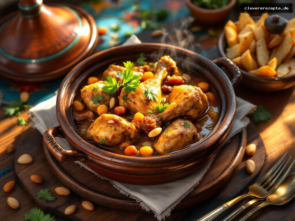 Marokkanische Hähnchen-Tajine mit Aprikosen