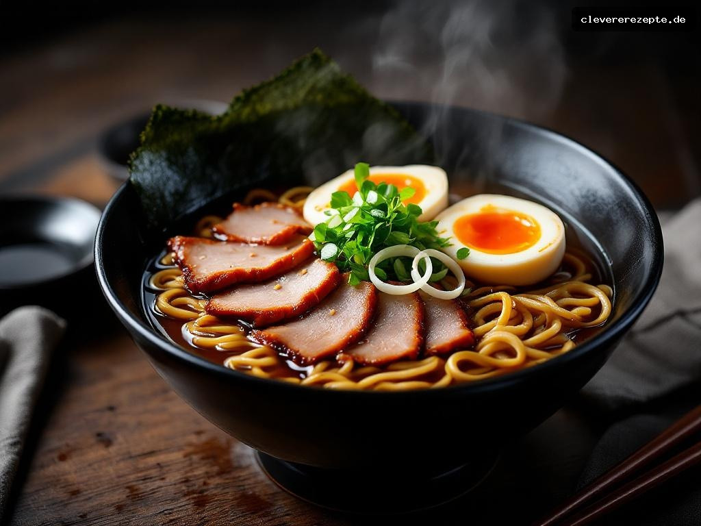 Japanische Ramen mit Chashu & weichem Ei