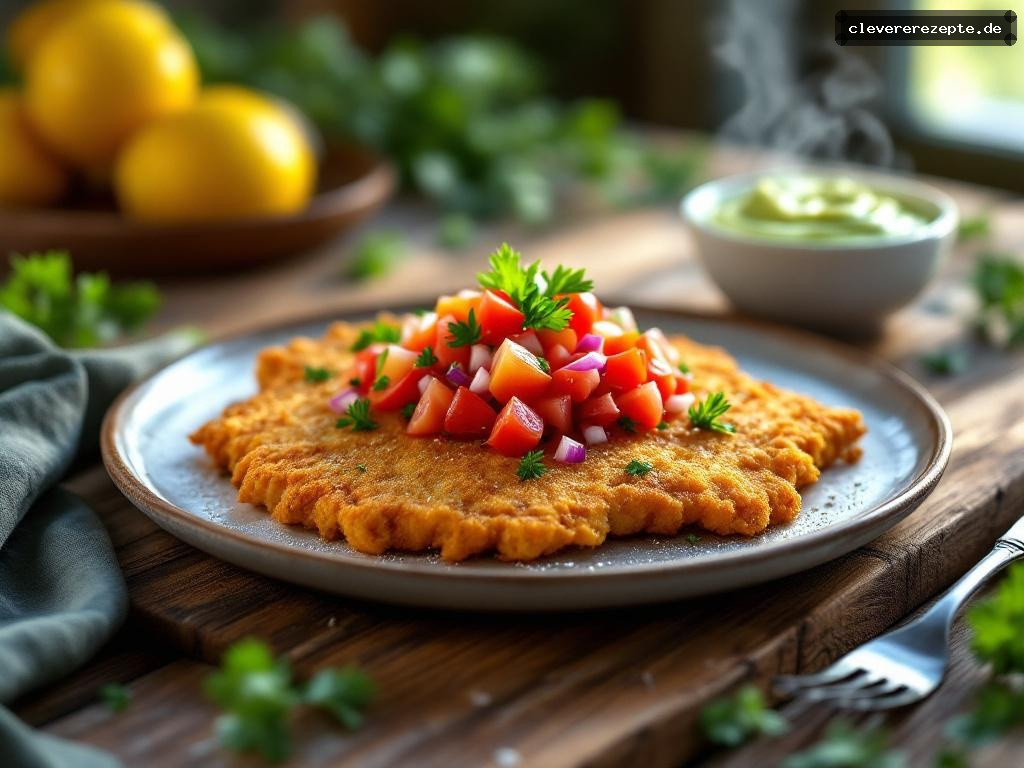 Airfryer Hähnchen-Schnitzel mit Zitronensalsa