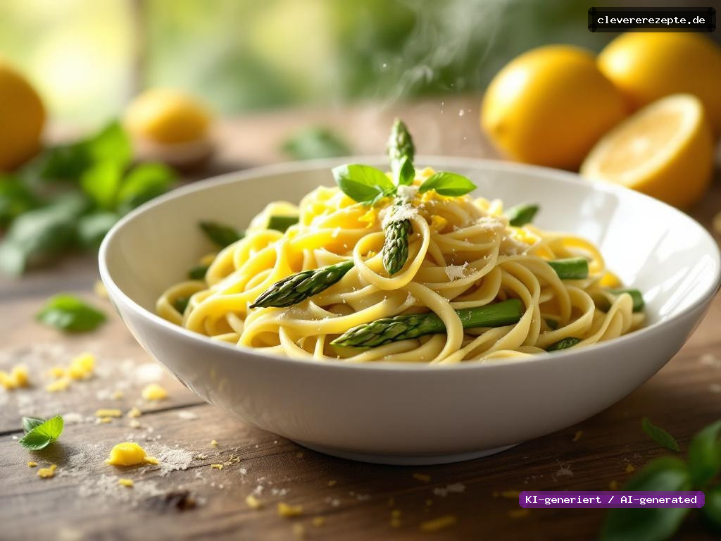 Tagliatelle mit grünem Spargel & Zitronenrahmsauce