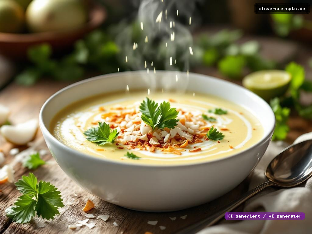 Zucchini-Kokos-Suppe mit Ingwer & Koriander