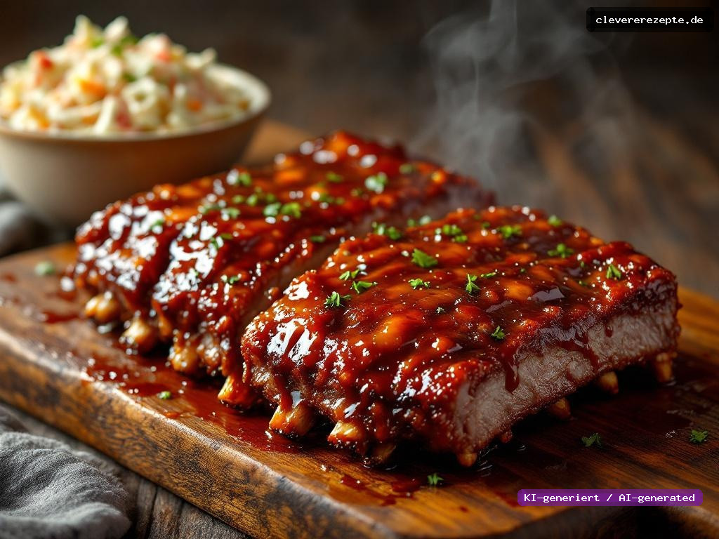 Dicke Rippchen vom Grill mit Honig-Bier-Glasur