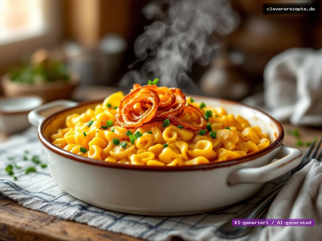 Käsespätzle mit Röstzwiebeln & Bergkäse