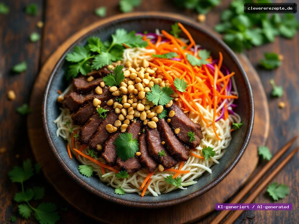 Bun Bo Nam Bo – Vietnamesischer Rindfleisch-Nudelsalat