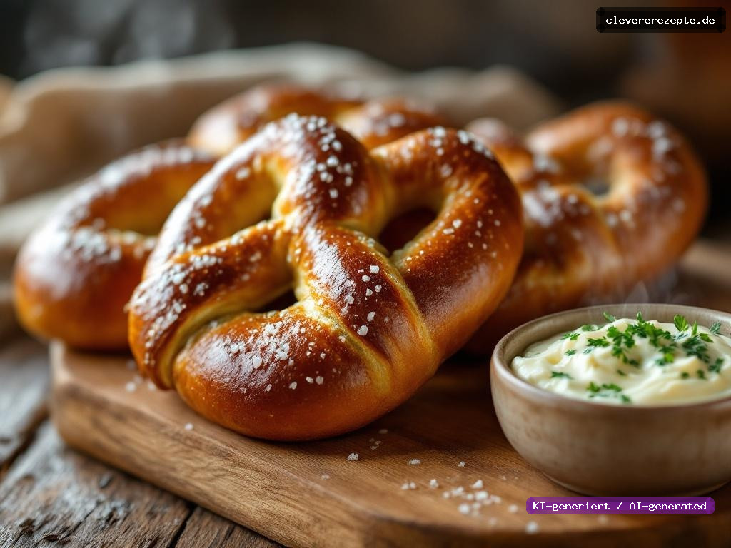 Laugenstangen mit Kräuterbutter & Meersalz