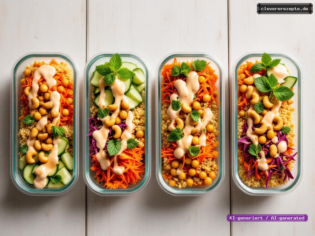 Meal-Prep-Bowl mit Kichererbsen & Harissa