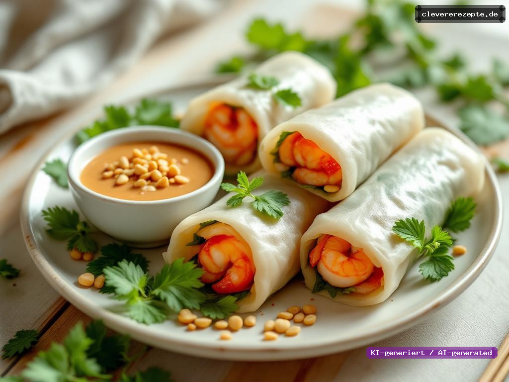 Vietnamesische Sommerrollen mit Garnelen