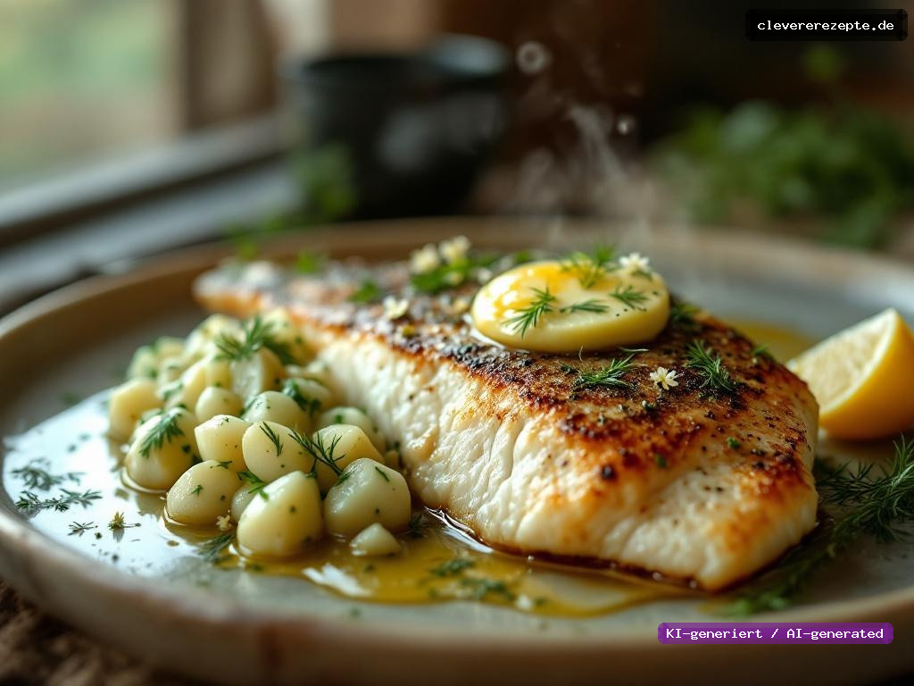 Zander mit Bärlauch-Butter & Kartoffel-Gurken-Salat