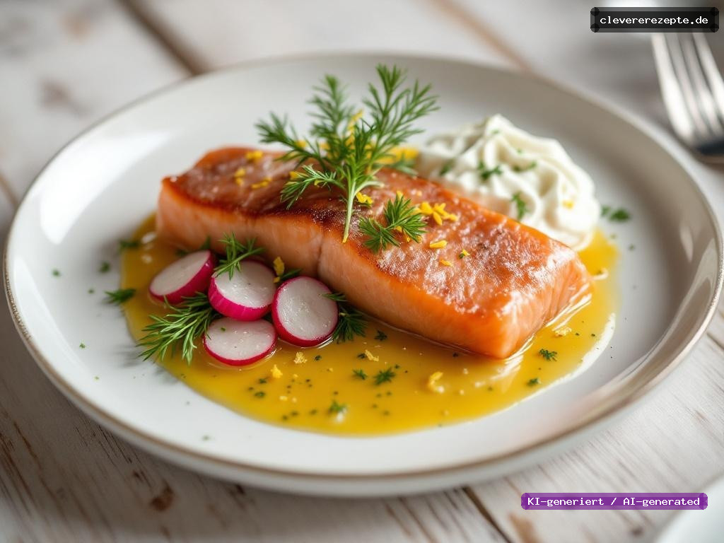 Geräucherte Forelle mit Meerrettich-Sahne